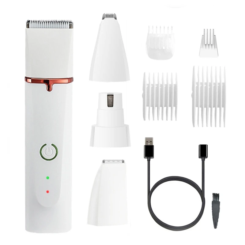 

Professional Silent Cat Dog Hair Trimmer Paws Nail Grinder Animal Foot Hair Cutter Remover USB Rechargeable Pet Grooming