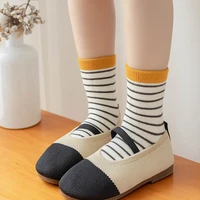 5 pairs of childrens socks trend autumn and winter new boys and girls socks baby cotton socks color tube socks polka dot socks