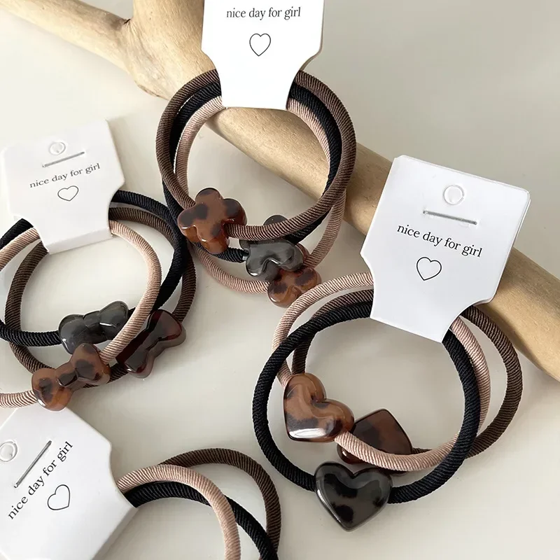 Корейская веревка с головой леопарда темперамент простое акриловое кольцо для