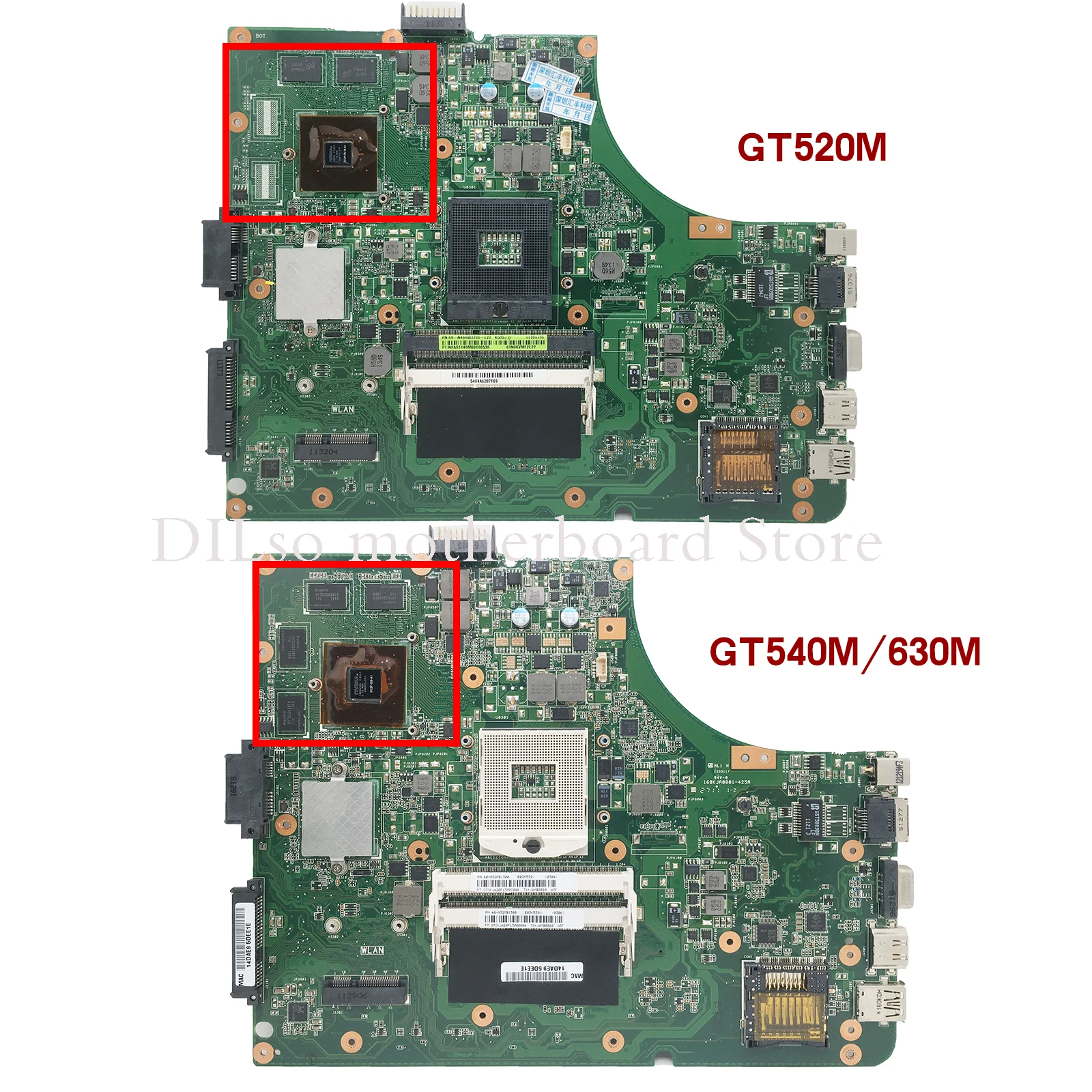 KEFU K53SV Mainboard For ASUS K53SM K53S A53S X53S P53S K53SJ K53SC Laptop Motherboard GT630M/GT540M/GT520M-1G/2G 100% Working enlarge