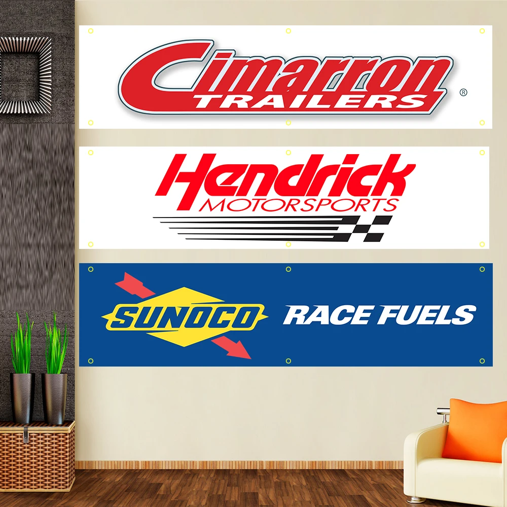 ZXBanner 60*240 гоночный автомобиль Полиэстер Печатный Баннер для гаража или улицы