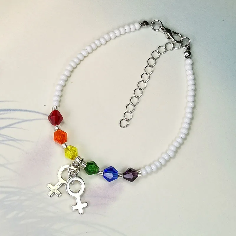 Новый шестицветный браслет дружбы радуги модный нишевый из рисовых бусин на день