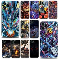 marvel mazinger transformers clear phone case for apple iphone 13 12 11 se 2022 x xr xs 8 7 6 6s pro max plus mini tpu case