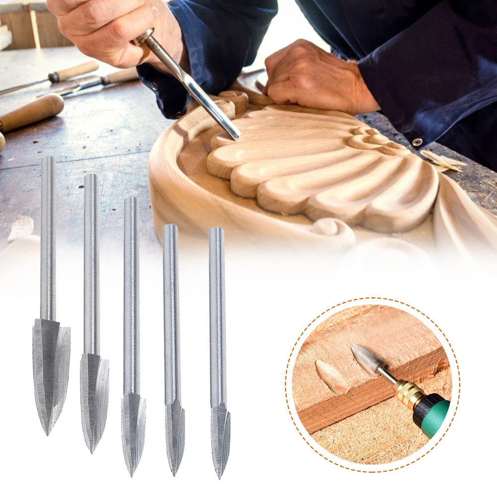 

3/4/5/6/8 мм 5 шт. Электрический деревообрабатывающий гравировальный и Фрезерный резак электрическая Шлифовальная головка Фрезерный резак для ...