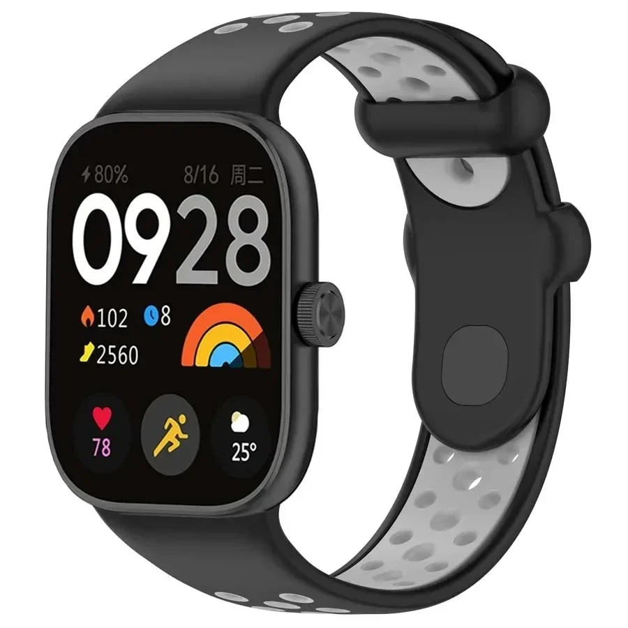 Фото Силиконовый ремешок для Redmi Watch 4, дышащий браслет для Xiaomi Band 8 Pro, ремешок для часов, браслет Correa №5