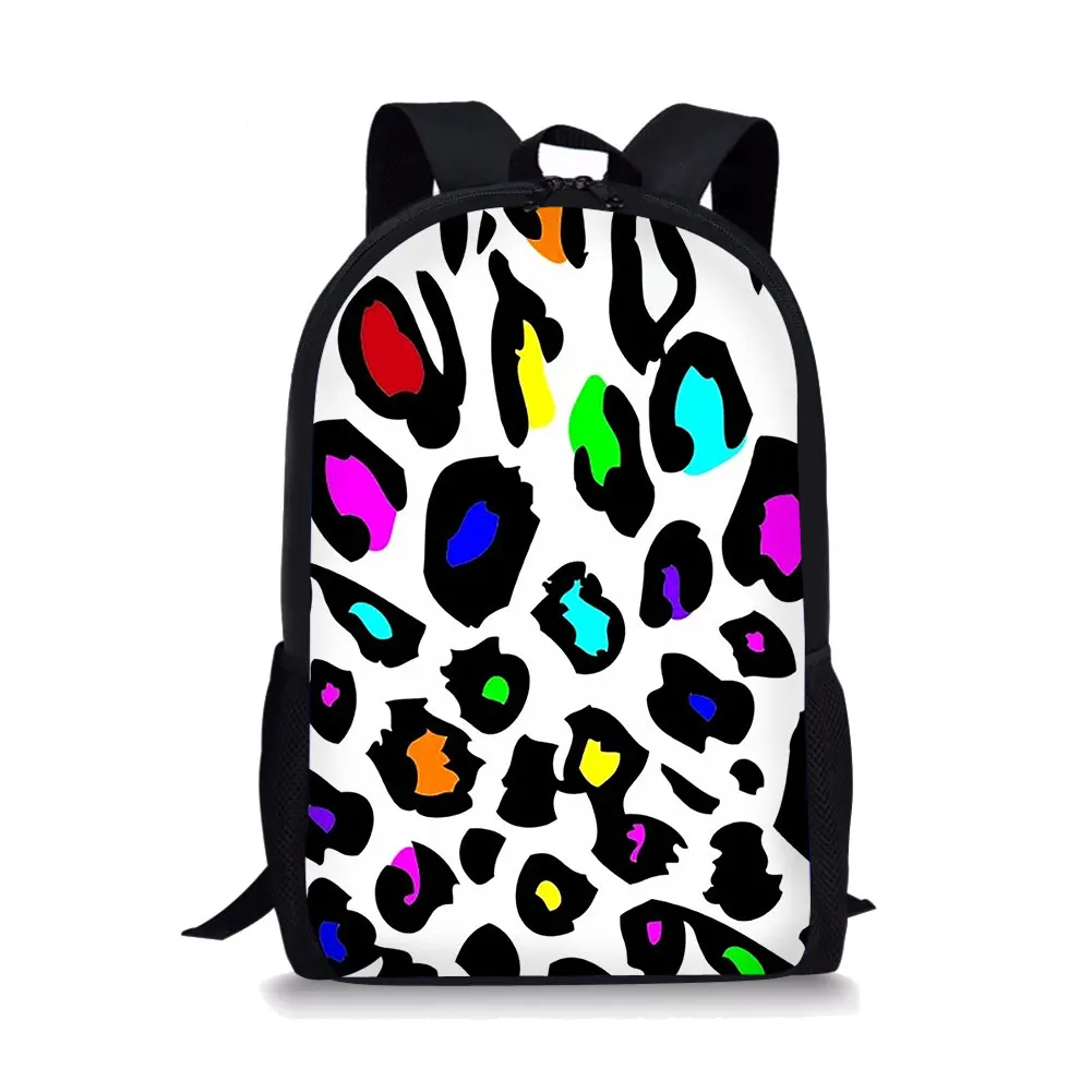 Leopard Style Print New Large Schoolbag Student School Backpack Waterproof Bagpack Capacity Primary Book Bags