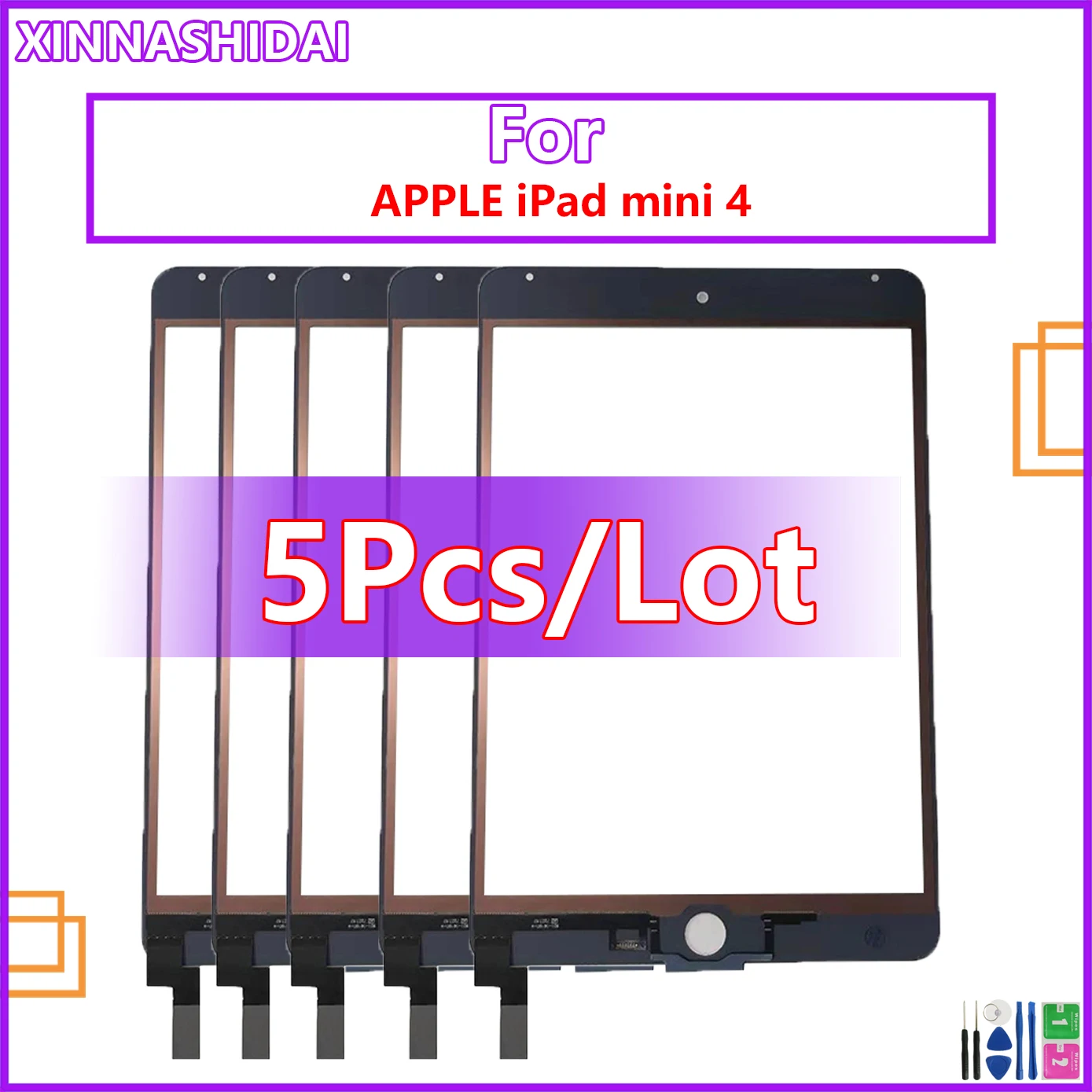 

5pcs/lot Touch Screen For iPad Mini 4 A1538 A1550 For iPad Mini 4 A1538 A1550 Touch Screen Digitizer Glass Replacement Parts