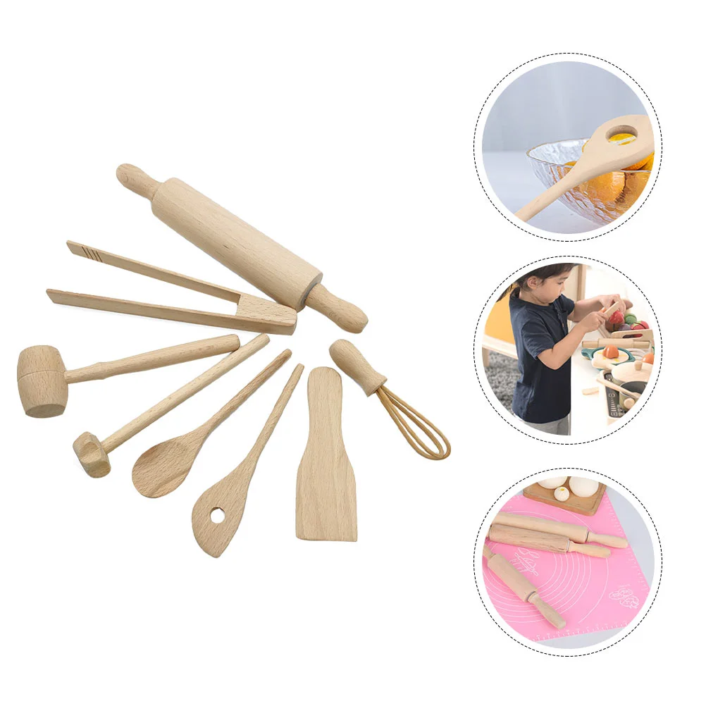 

Детские игрушки для кухни, деревянные инструменты, кухонная посуда, подарок, деревянный игровой домик, товары из бука для малышей