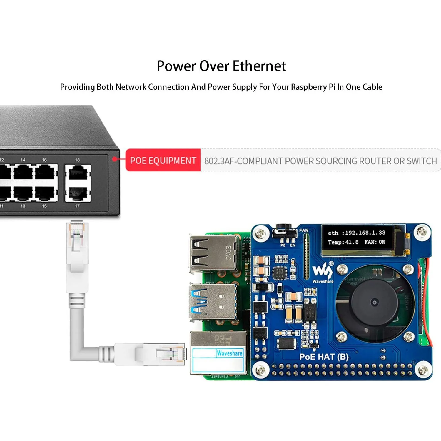 Poe support. POE 802.3af. Power over Ethernet. Support POE.