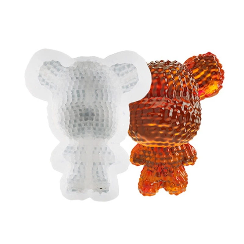 

Beautiful DIY Animal Mould 3D Silicone Mold Lovely Diamond Bear Resin Casting