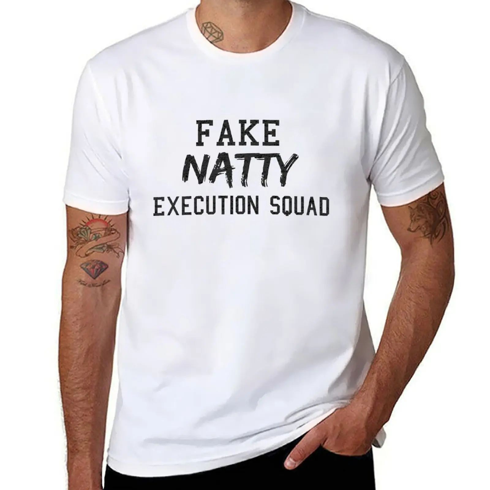 Фото Футболка Fake Natty Execution Squad, мужская футболка, хлопковая футболка высокого качества, мужская хлопковая футболка №1