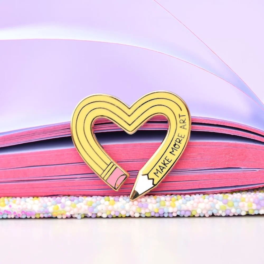 

Make More Art Enamel Pin Pencil, Artist, Creative, Gift, Illustrator, Motivational, School, Teacher