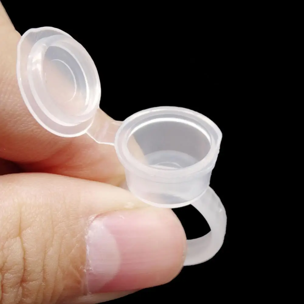 

50Pcs Clear Eyebrow Extension Pigment Permanent Makeup Pigment Holder Eyebrow Eyelash Extension Glue Divider Container pigment