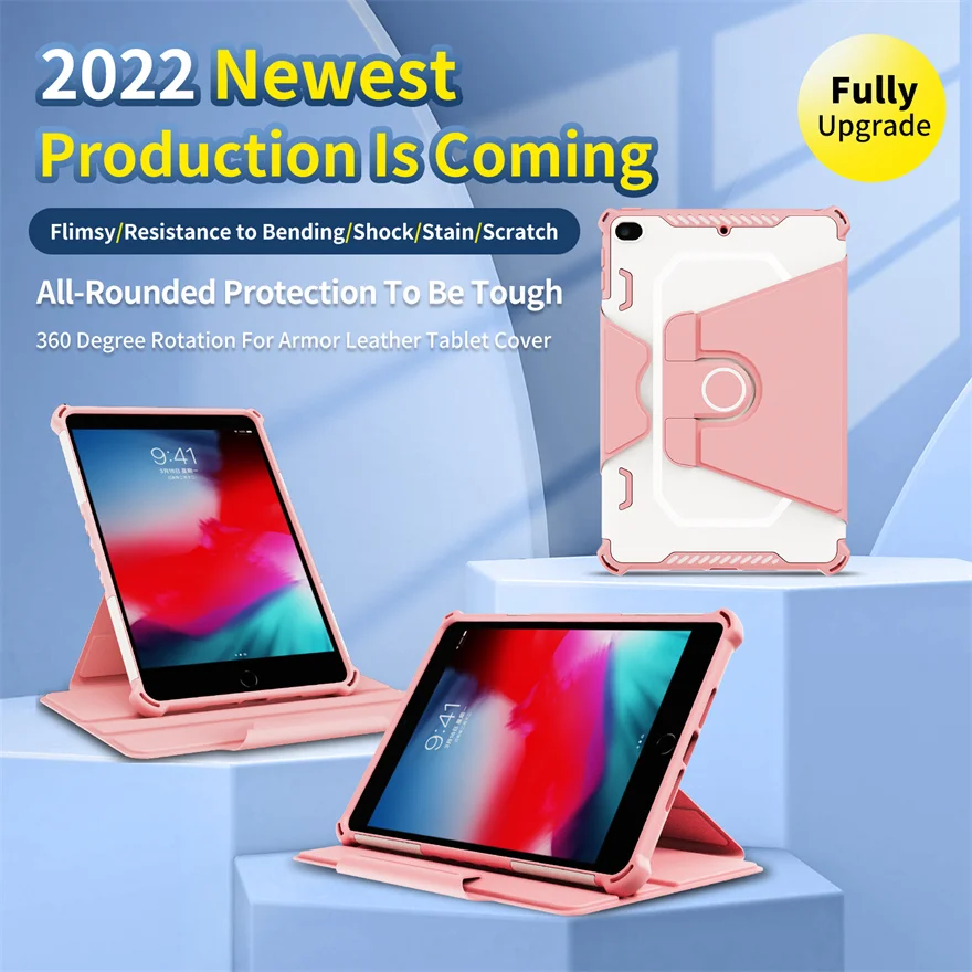 Чехол для Apple iPad Mini 5 7 9 ПК + ТПУ чехол планшета 4 вращение на 360 градусов