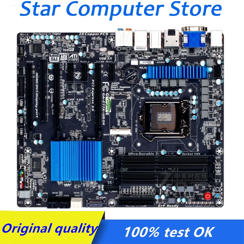 Материнская плата Z77X для планшетов компьютеров б/у USB 1155 SATA3 ATX LGA DDR3 Z77 Z77M |