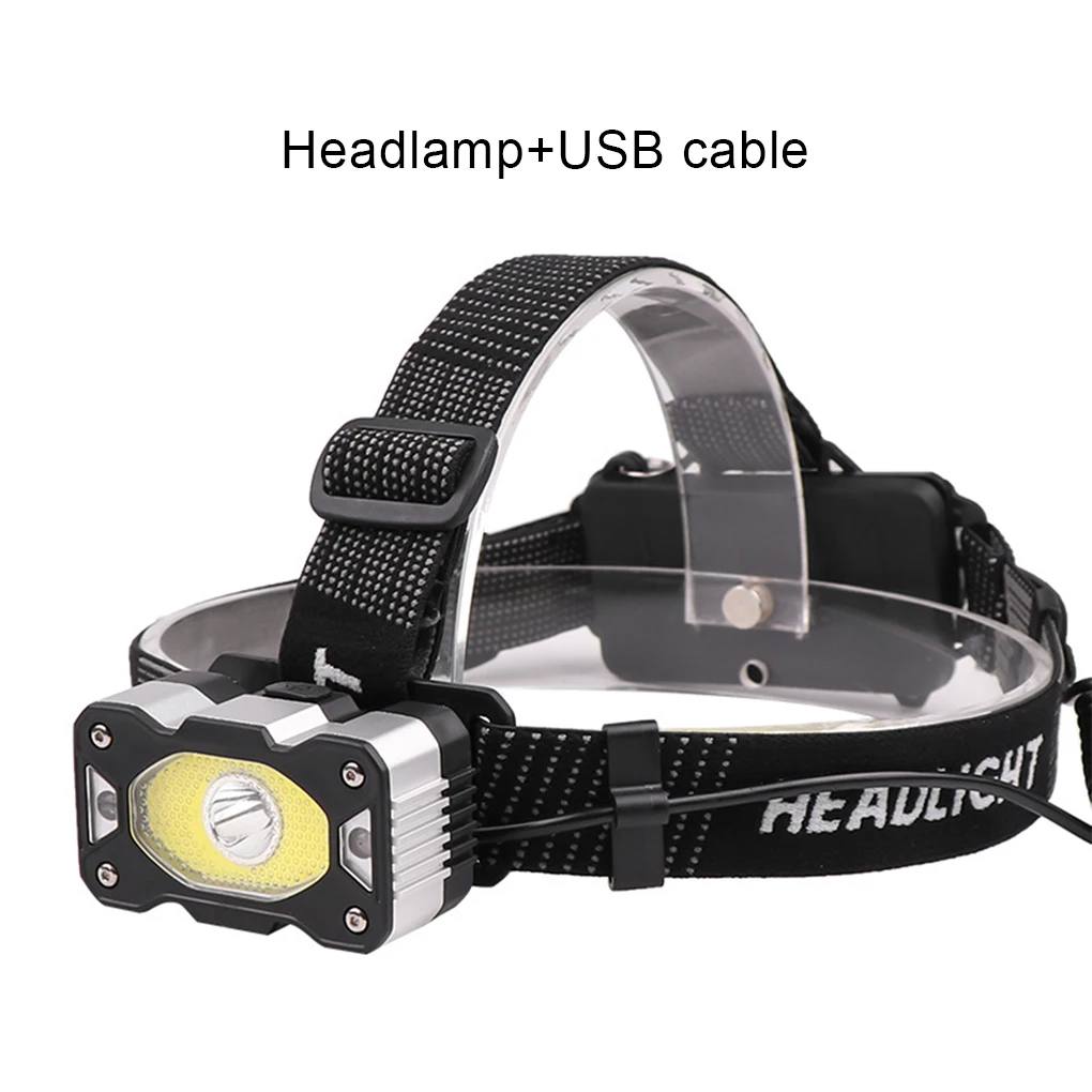 

Rechargeable Headlamp Bright Strong Headlight Multipurpose Flashlight Lightweight Powerful Home Camping Hiking USB
