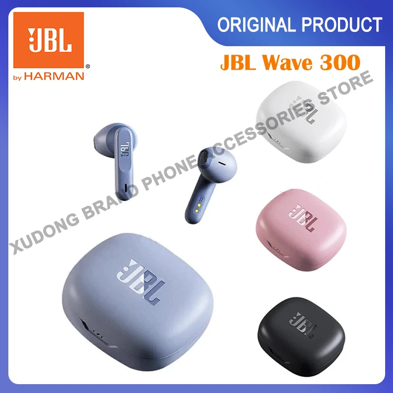 

100% Original JBL WAVE 300TWS True Wireless Bluetooth Earphone Stereo Music Game E-Sports Earbud Bass Sound Headset With Mic