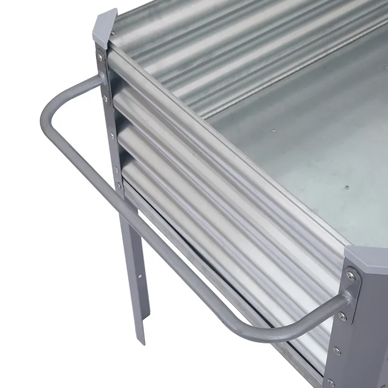 Черный цвет приподнятые кровати открытый двор патио кашпо садовая кровать из