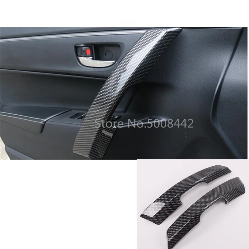 

For Toyota Corolla Altis 2017 2018 2019 Car Body Styling Cover Trim Door Inner Handle Armrest Handrail Frame Panel 2pcs