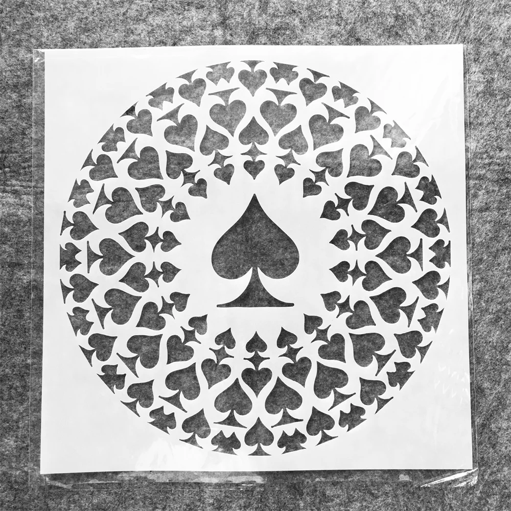 

30*30cm Big Geometry Round Spade DIY Layering Stencils Wall Painting Scrapbook Coloring Embossing Album Decorative Template