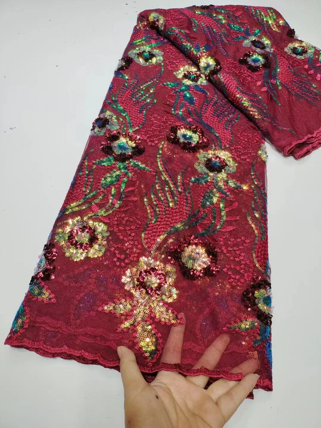 

Африканская кружевная ткань 2023 французская фотосессия высококачественные блестки сетчатые тюлевые кружева для женских платьев
