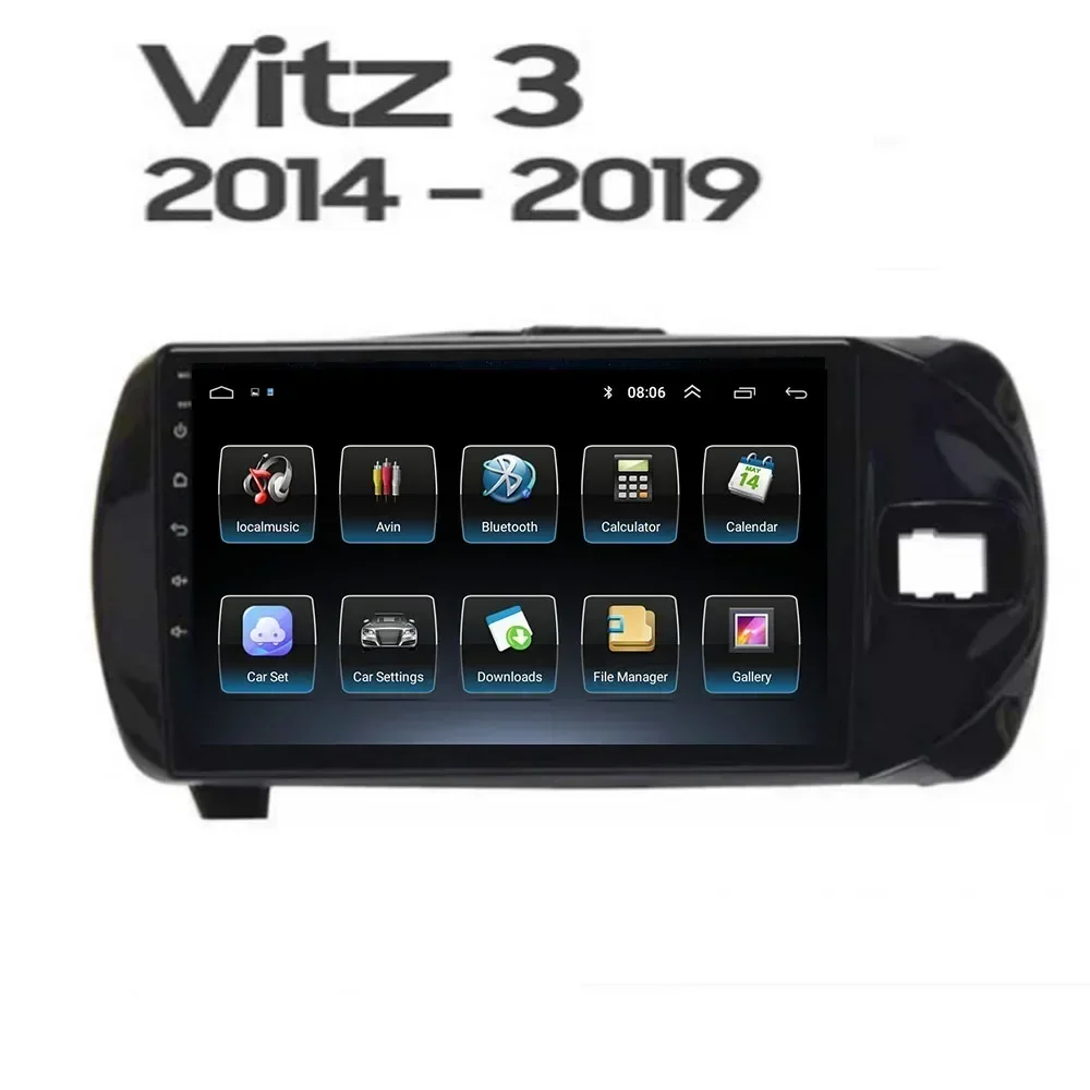 2 Din Android 13 Car Stereo Radio DVD GPS Multimedia Video Player 5G WiFi Camera DSP Carplay For Toyota Vitz 3 III XP130 2014-35