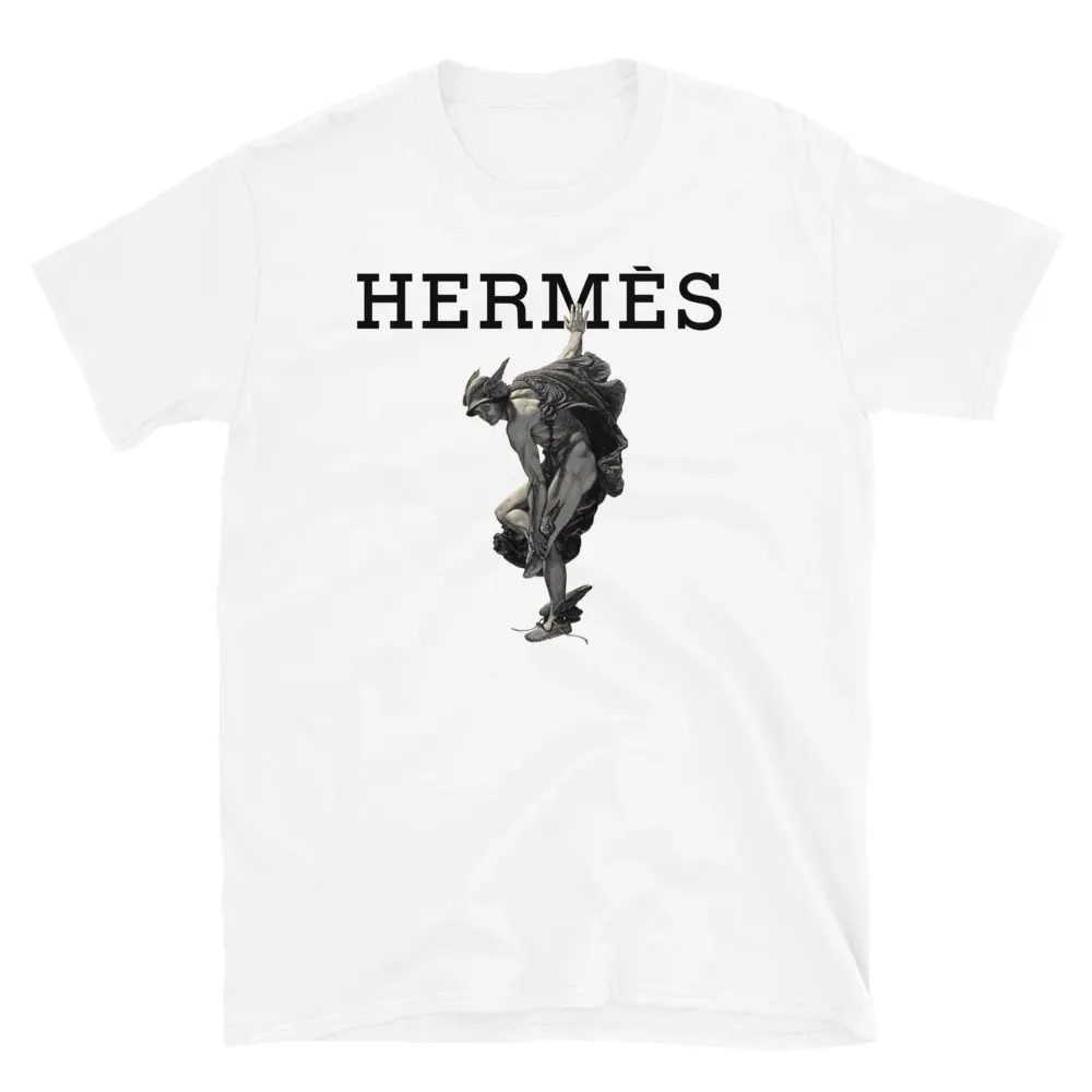 Футболка с принтом Греческого бога искусства скорости