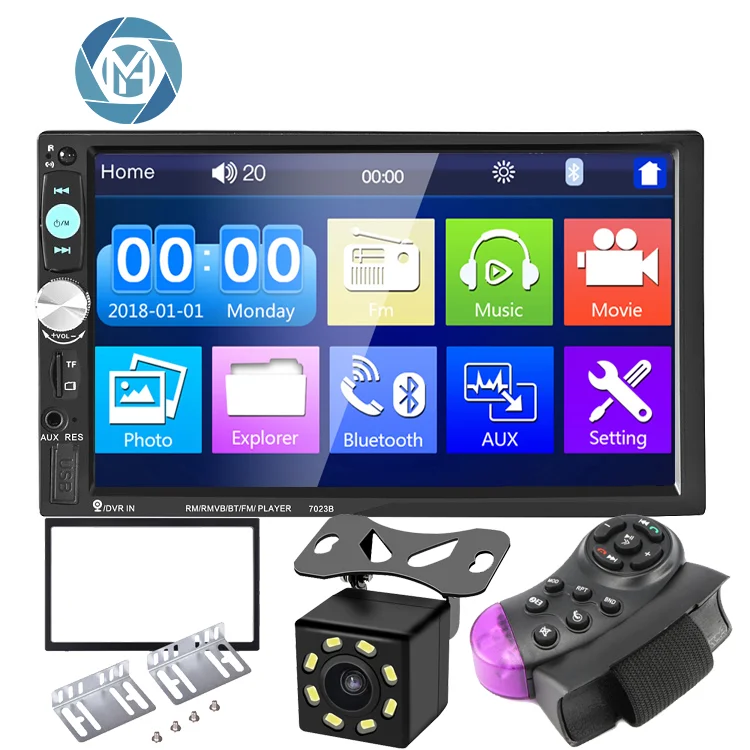 

Universal Radio 7inch Car MP5 Player 2din Touch Screen Stereo Car Player With Rear Review Camera Remote Control Multimedia
