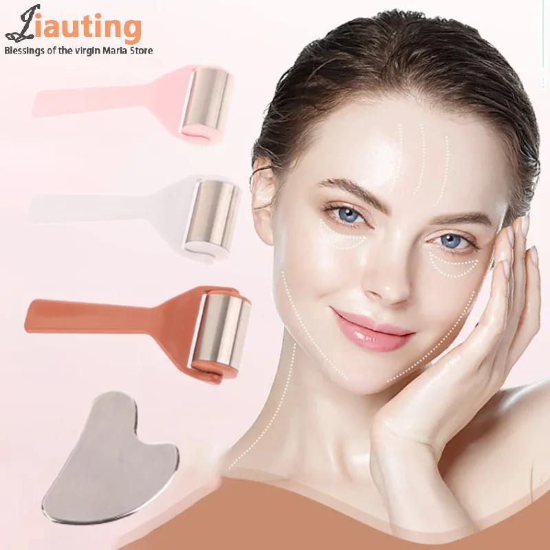 2 шт. ролик для льда лица из нержавеющей стали металлический набор инструментов