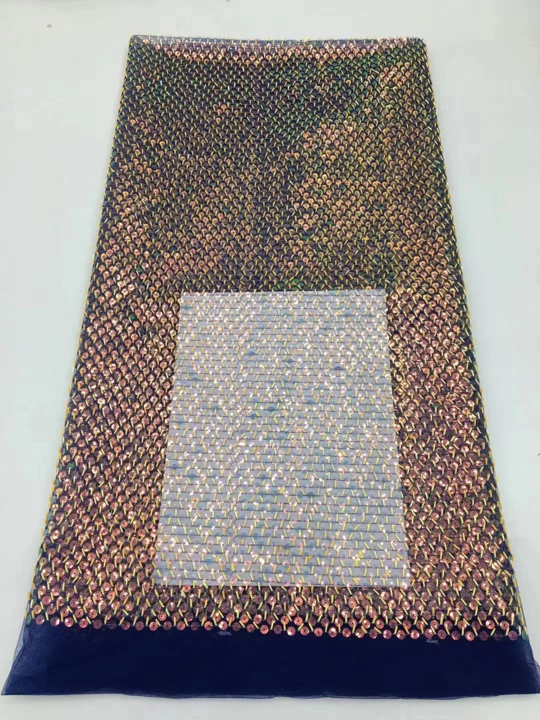 Роскошная нигерийская сетчатая кружевная ткань с блестками 2023