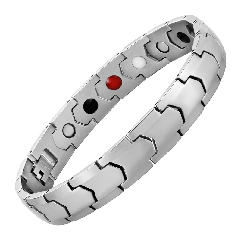 

4 Bio Elements Energy FIR Negative ION Magnetic Germanium Bracelets Bangles for Men Hand Chain Charm Jewelry Accessories