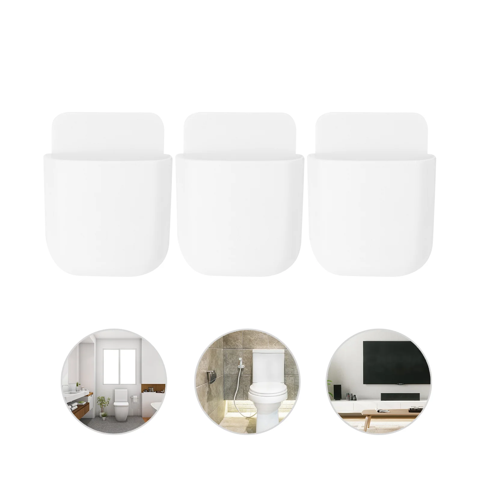 

Wall Holder Remote Storage Control Organizer Box Rack Pen Media Stand Charging Marker Cell Mount Adhesive Hanging Cup Holders