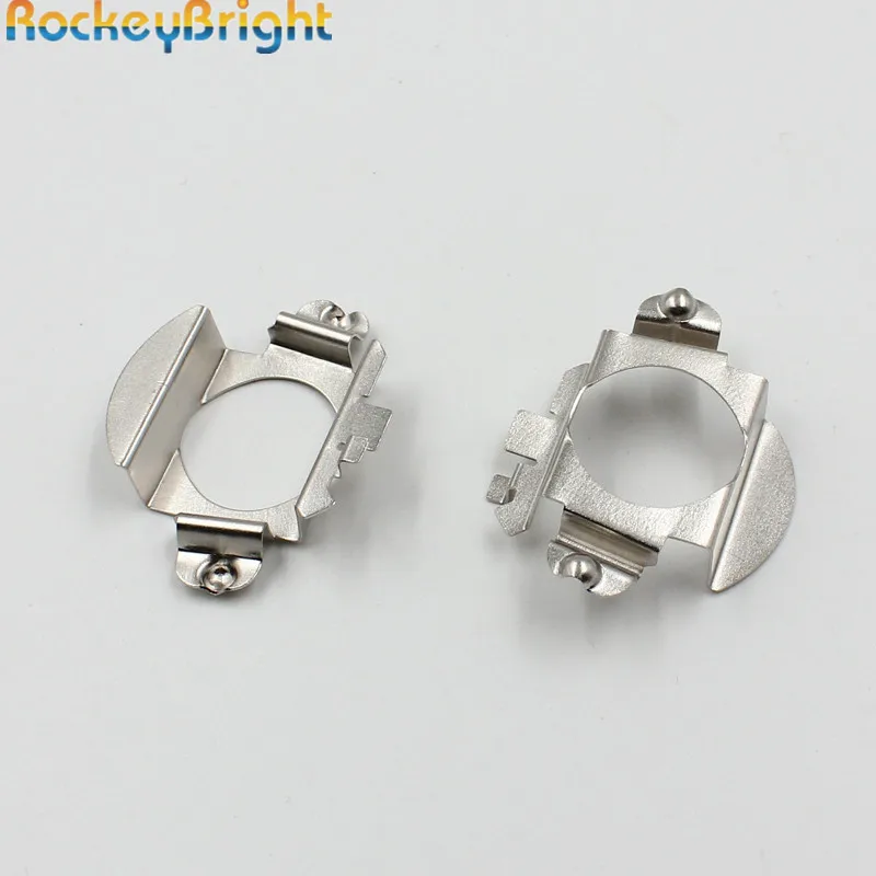 

Rockeybright 10*H7 led headlight bulb adapter for Chery Car H7 LED head lamps lights bulbs metal holder adapter socket retainers
