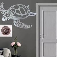 1 pc metal sea turtle ornament beach theme decor wall hanging turtle ornament art decor for indoor livingroom 33x33x1cm