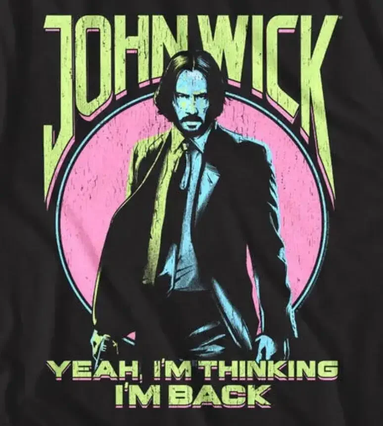 Футболка унисекс большого размера John Wick Yeah I’m Thinking Back