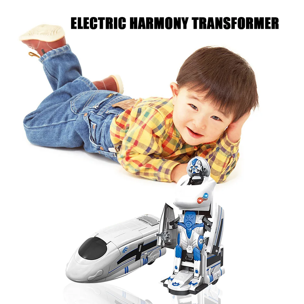 

Kids Pretend Play Toys Electronic Deformation Train Robot Models Action Figure Transformation Car Toys for Kids