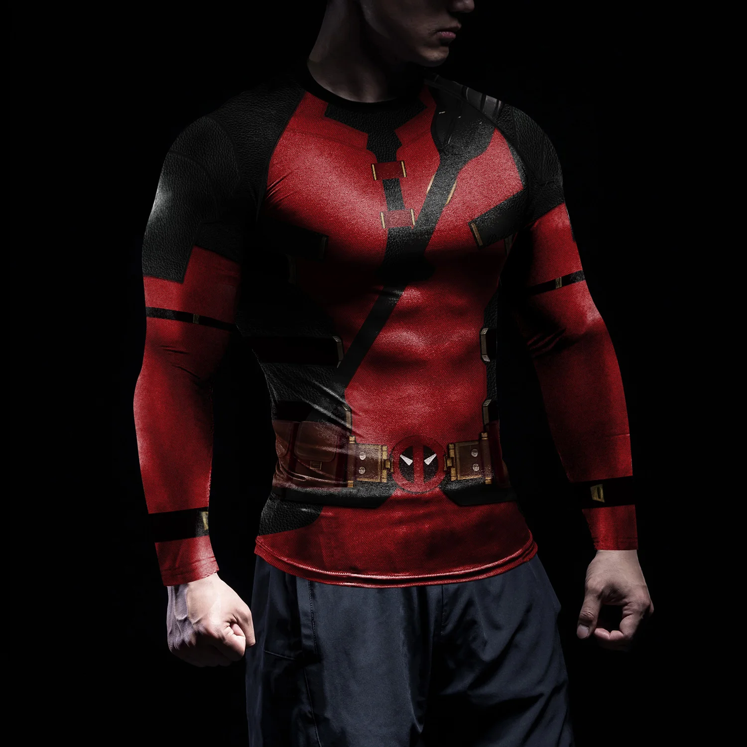 MINISO супергерой косплей Дэдпул компрессионные рубашки Хэллоуин Росомаха