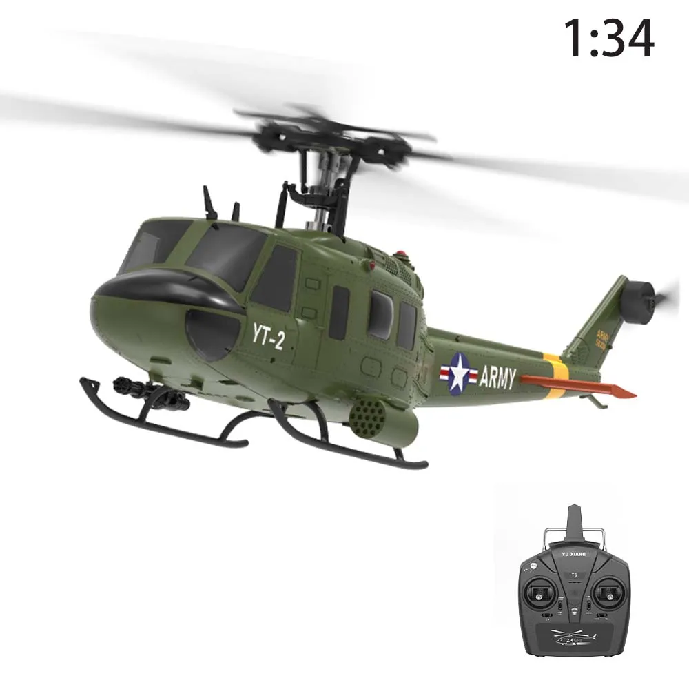 Yuxiang F07 1/34 UH-1 двойной бесщеточный вертолет шестиканальный оптический поток