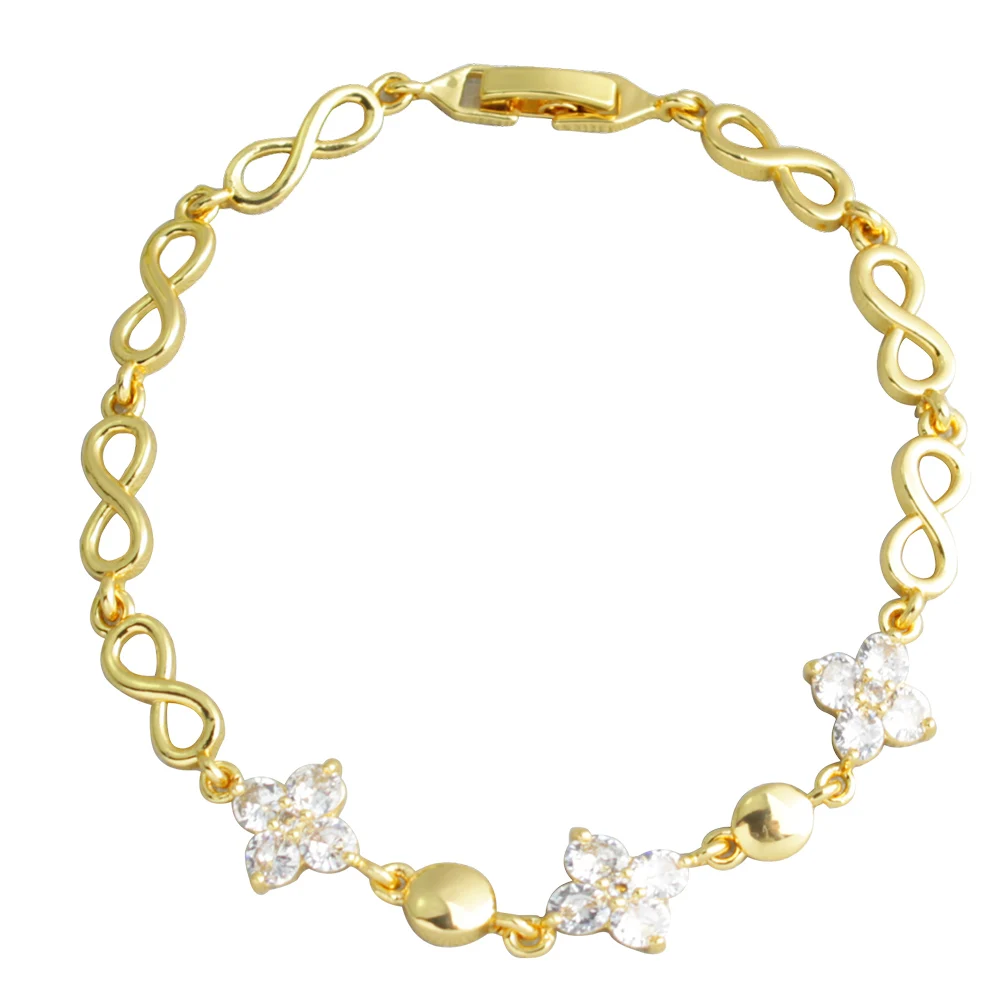 

FS Gold Plated Copper High Quality Eight-Shape Bracelet For Women Gift/Party Popular Jewelry