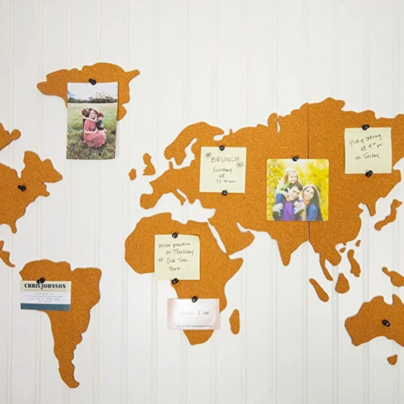Пробковая доска Карта мира с 16 штырьками домашний офис настенные украшения 40 х18