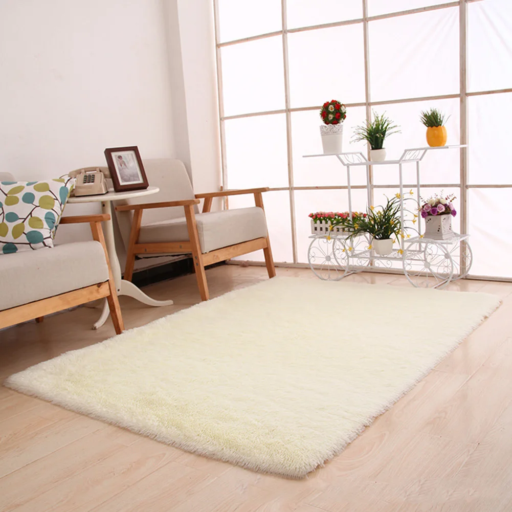 

40*60*3cm Plush Shaggy Soft Carpet Area Rugs Slip Resistant Floor Mats For Parlor Living Room Bedroom Home Supplies