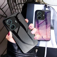 luxury starry sky phone case for vivo iqoo neo6 neo5 5pro tempered glass case for vivo z5x y7s s12pro s15e s10e s7 s6 s5 s1pro