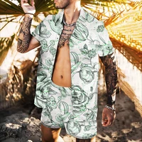 mens jacket 2022 summer 3d printing hot sale high quality cool trend shirt style cartoon leaf fruit lemon cardigan top