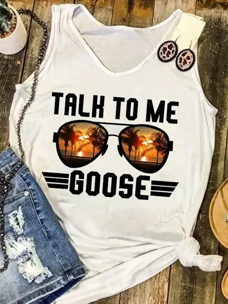 

Summer Clothes Talk To Me Goose Tank y2k Clothes Ropa Mujer Corset Top Tops Women Top Mujer Vetement Femme