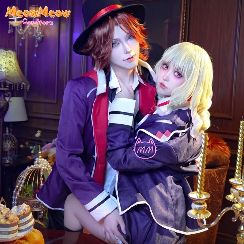 DIABOLIK LOVERS SKomori Yui Косплей Костюм Парик Хэллоуин Пальто Юбка Аниме Игра Девушки JK