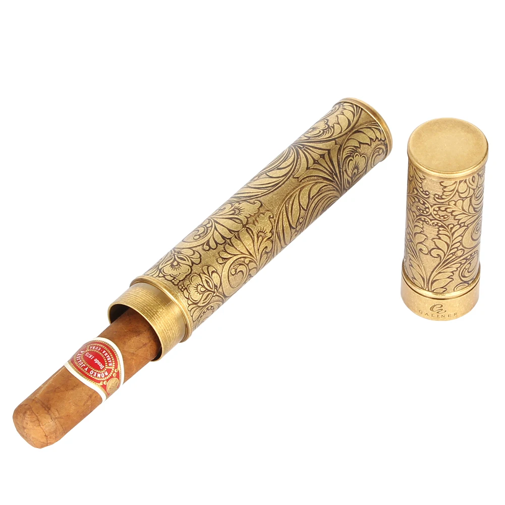 

GALINER Cigar Tube Luxury Humidor Mini New Tobacco Accessories Portable Box Travel Tubes Fit 1 Cigars Jar