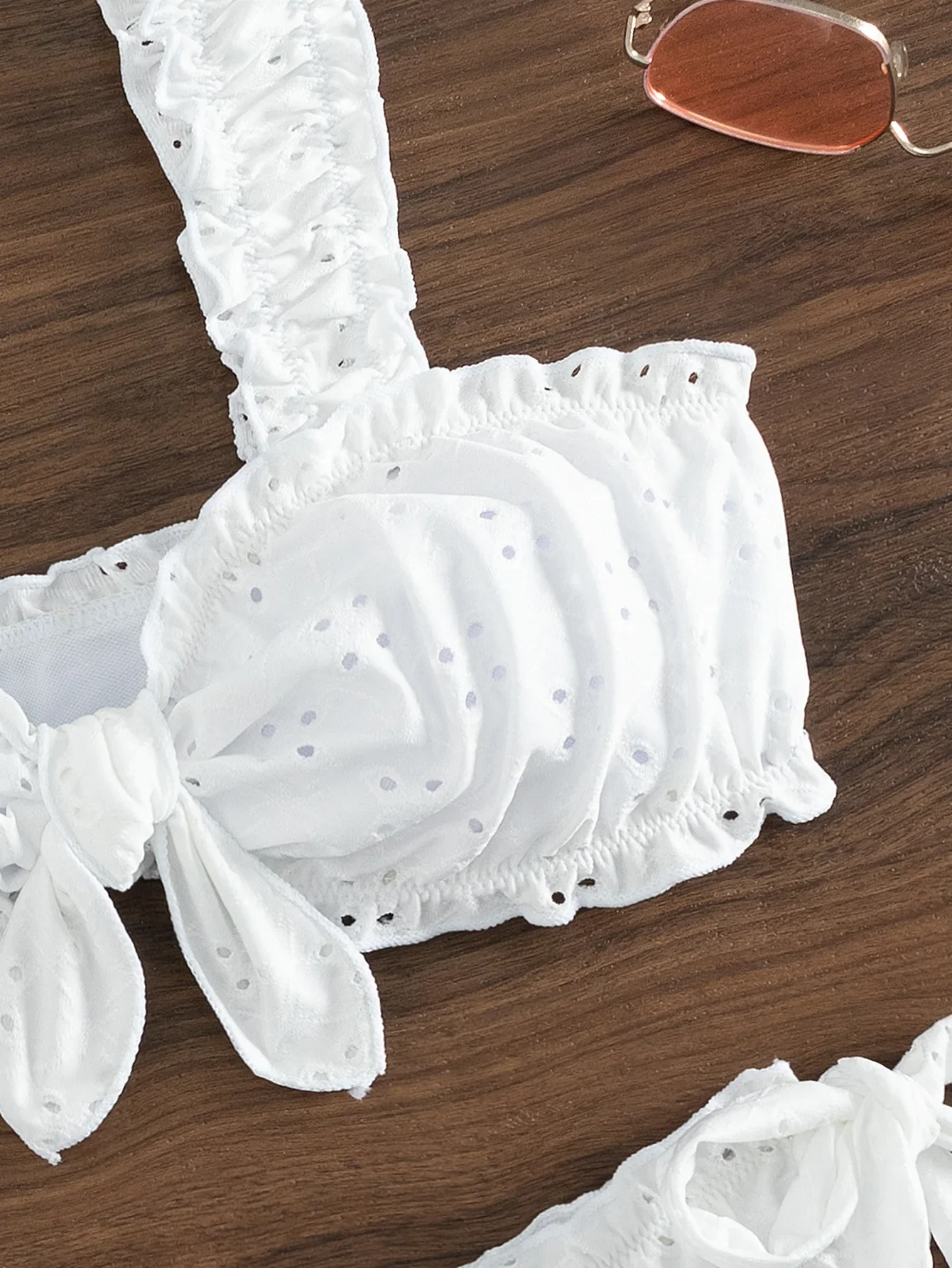 Schiffy Knot Бикини с завязками спереди 2024 белый купальник женский сексуальный