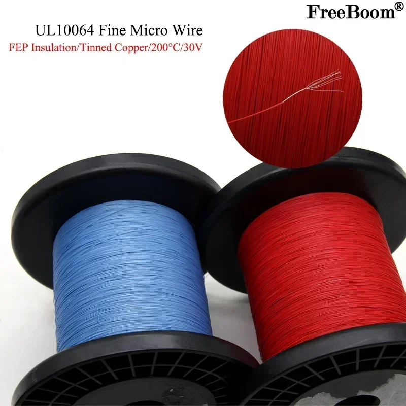 10/100M UL10064 FEP провод 40/36/34/32/30/28/26AWG PTFE пластик ультратонкие провода Micro Litz припой