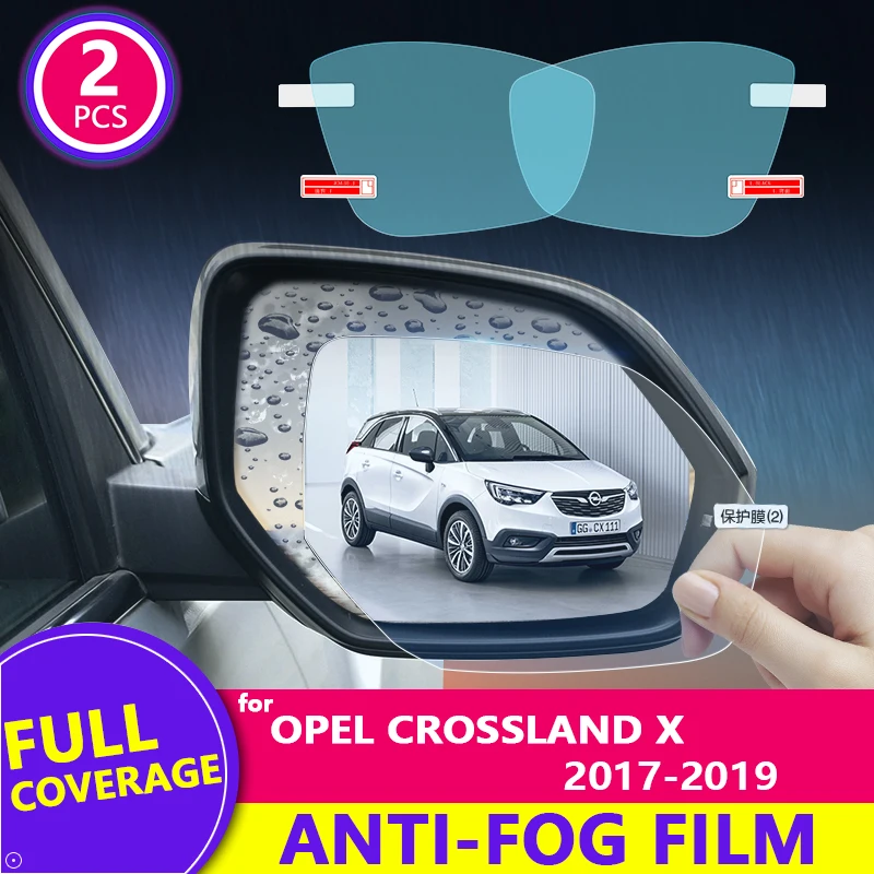 

Для Opel Crossland X 2017 2018 2019 полное покрытие для зеркала заднего вида непромокаемая пленка противотуманная наклейка на автомобильное зеркало авт...