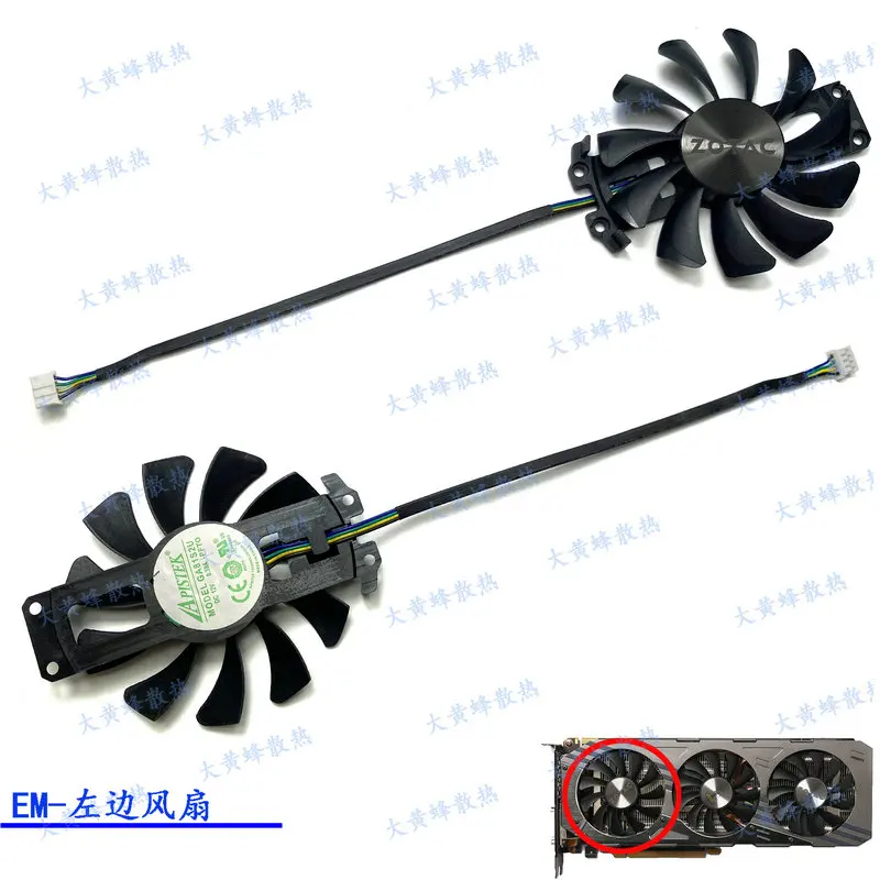 Фото Новый охлаждающий вентилятор для видеокарты ZOTAC GTX970 GTX980 AMP Edition GA81S2U №2